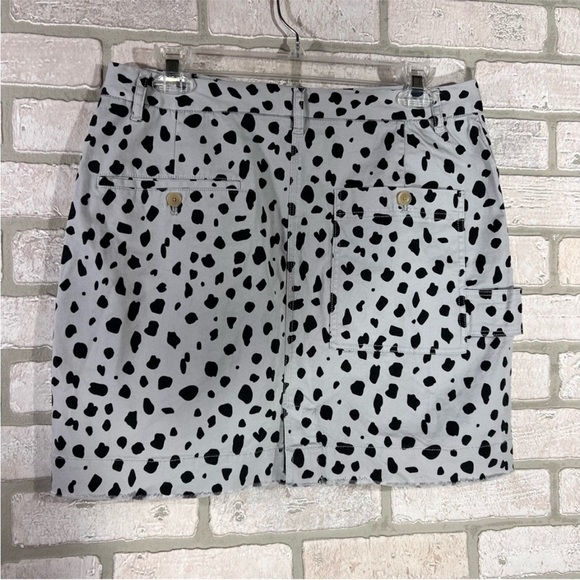 ATM Cheetah Print Mini Skirt in Pale Silver Combo in Leopard Size 10 - Picture 3 of 7